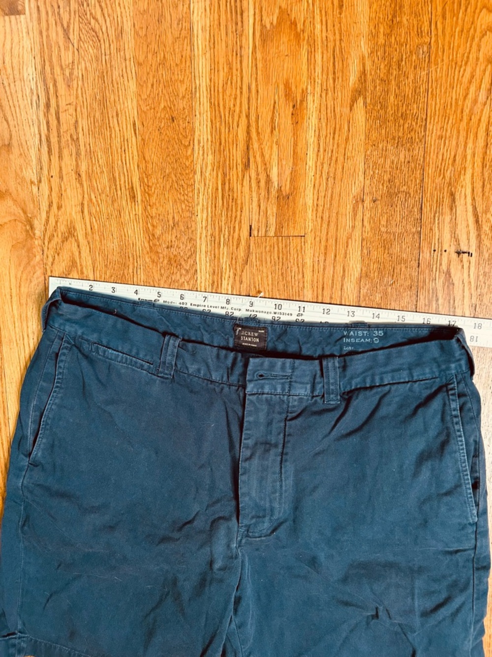 J.Crew Stanton Chino Shorts Blue 35 Cotton Twill 9” Inseam - Picture 4 of 10